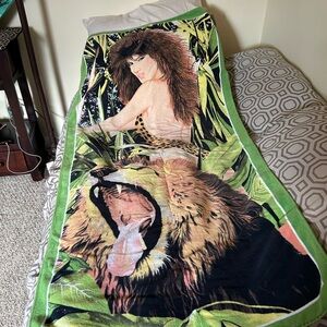 Green Jungle Print Blanket
